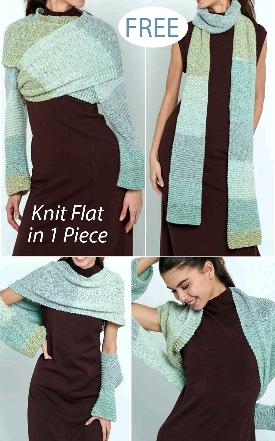 Free Convertible 4-Way Wrap Knitting Pattern