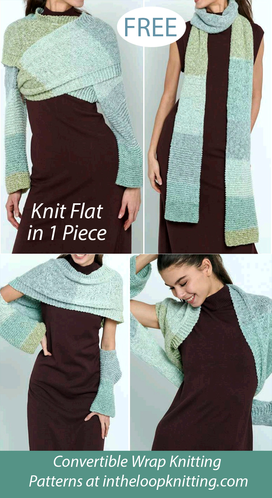 Free Convertible 4-Way Wrap Knitting Pattern