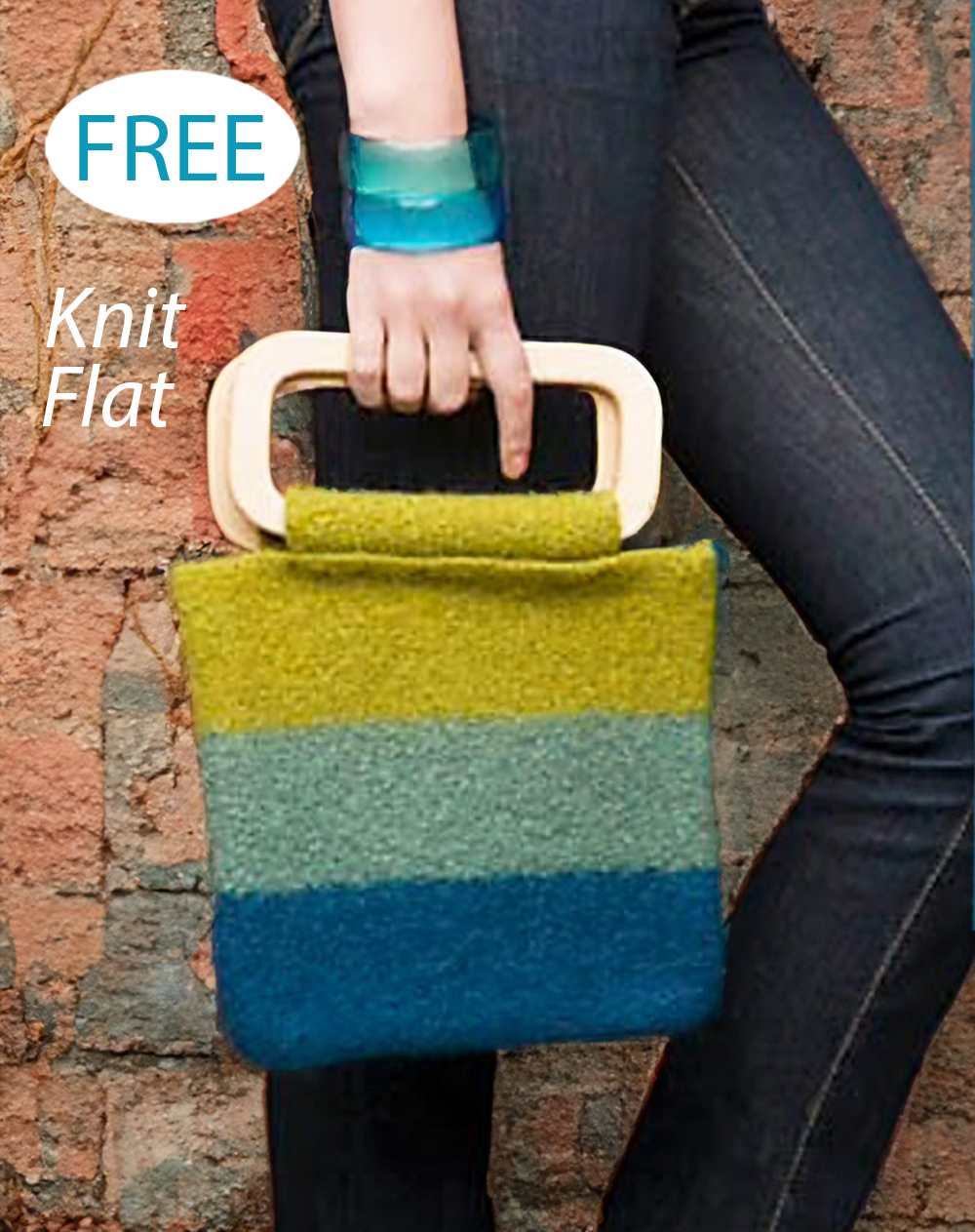 Cool Stripes Felted Bag Knitting Pattern 