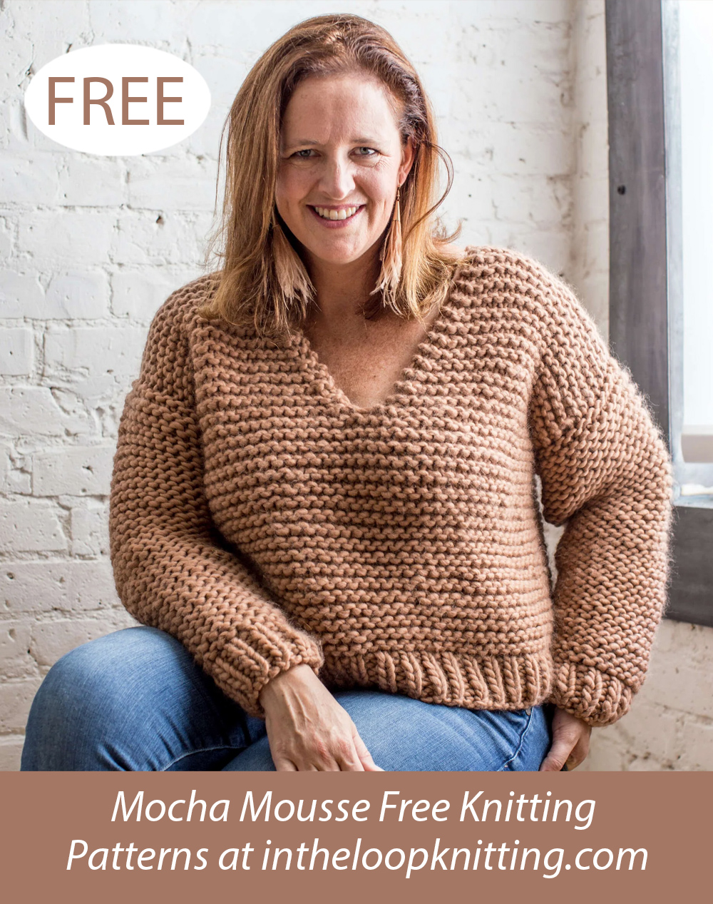 Free Knitting Pattern for Easy Copper Cropper Pullover