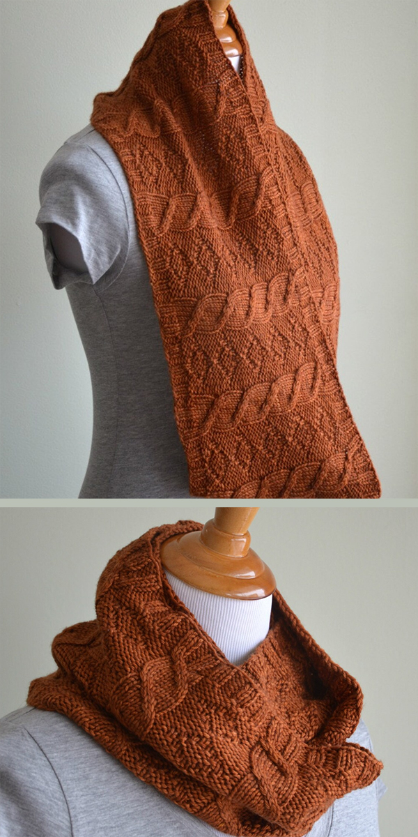 Cowl Knitting Pattern Copper Dog Infinity Scarf