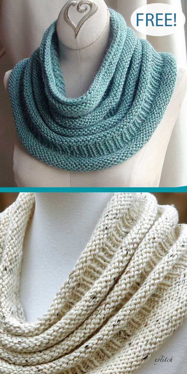 Free Knitting Pattern for Easy One Skein Copycat Cowl