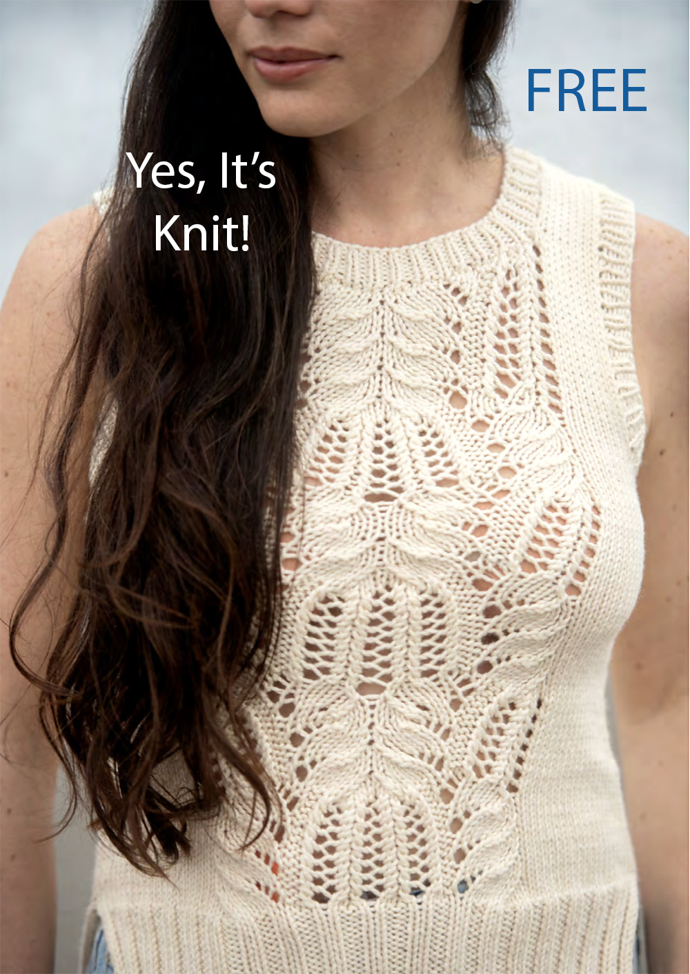 Free Knitting Pattern Coral Summer Tank Openwork