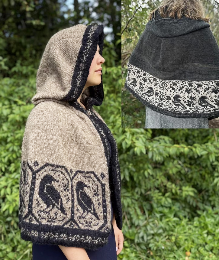 Corby Weemin Hooded Cape Knitting Pattern