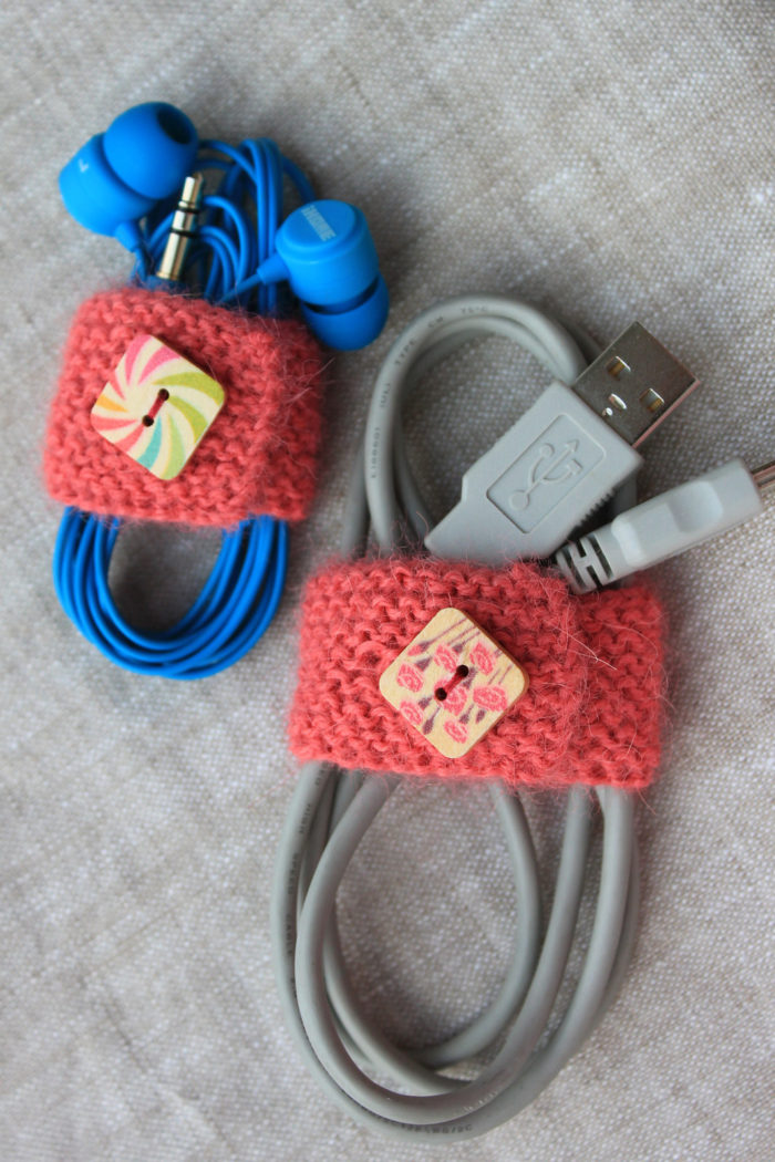 Knitting Pattern for Cord Organizer