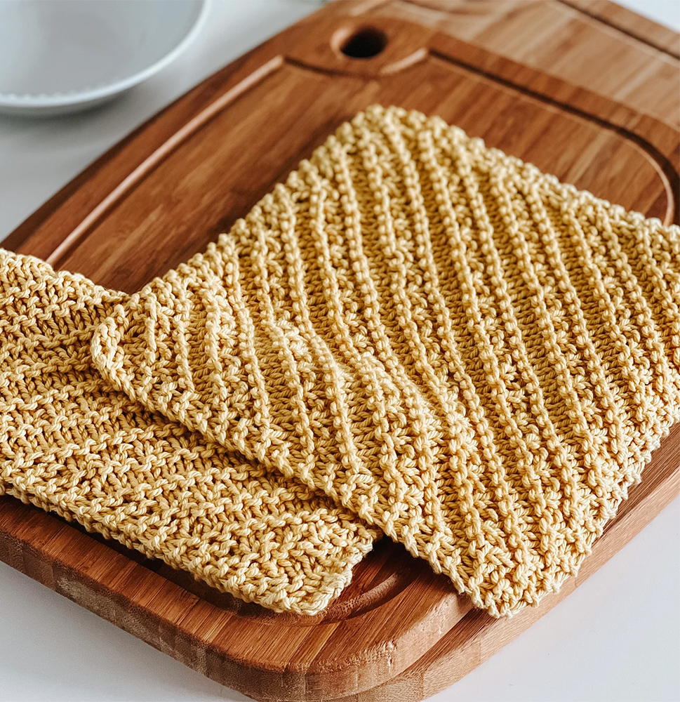 Easy Coriander Dishcloth  Knitting Pattern Dishcloth Set