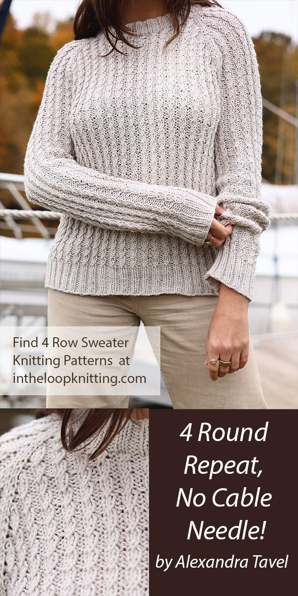 Free Women's Sweater Knitting Pattern Cornwall Cabled Raglan Jumper
