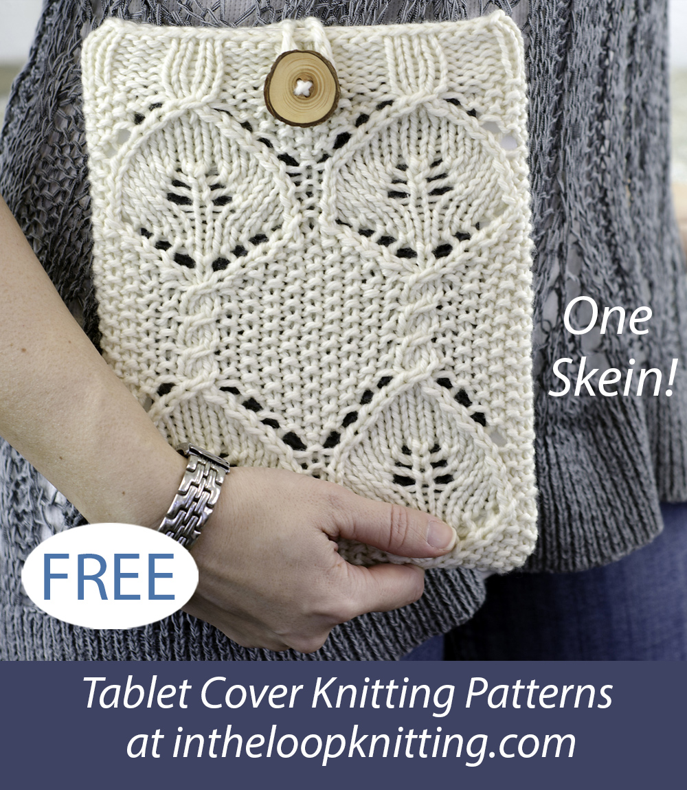 Free knitting pattern for Corylus iPad Sleeve and more device knitting patterns
