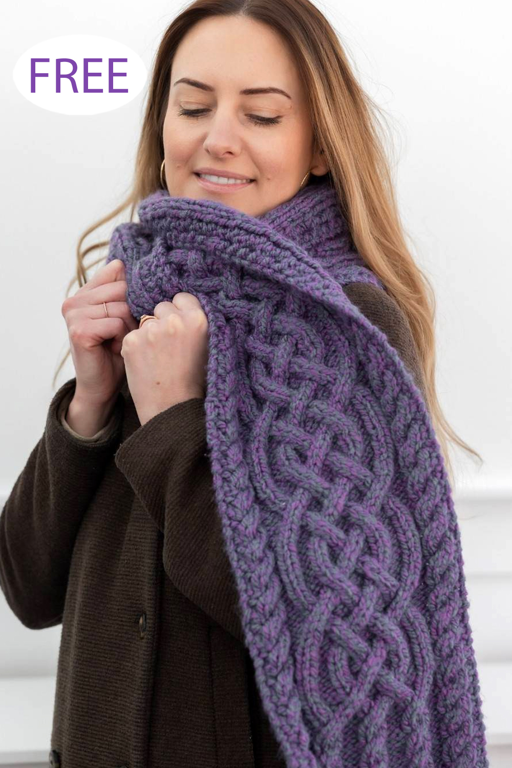 Free Cosy Cable Scarf Knitting Pattern