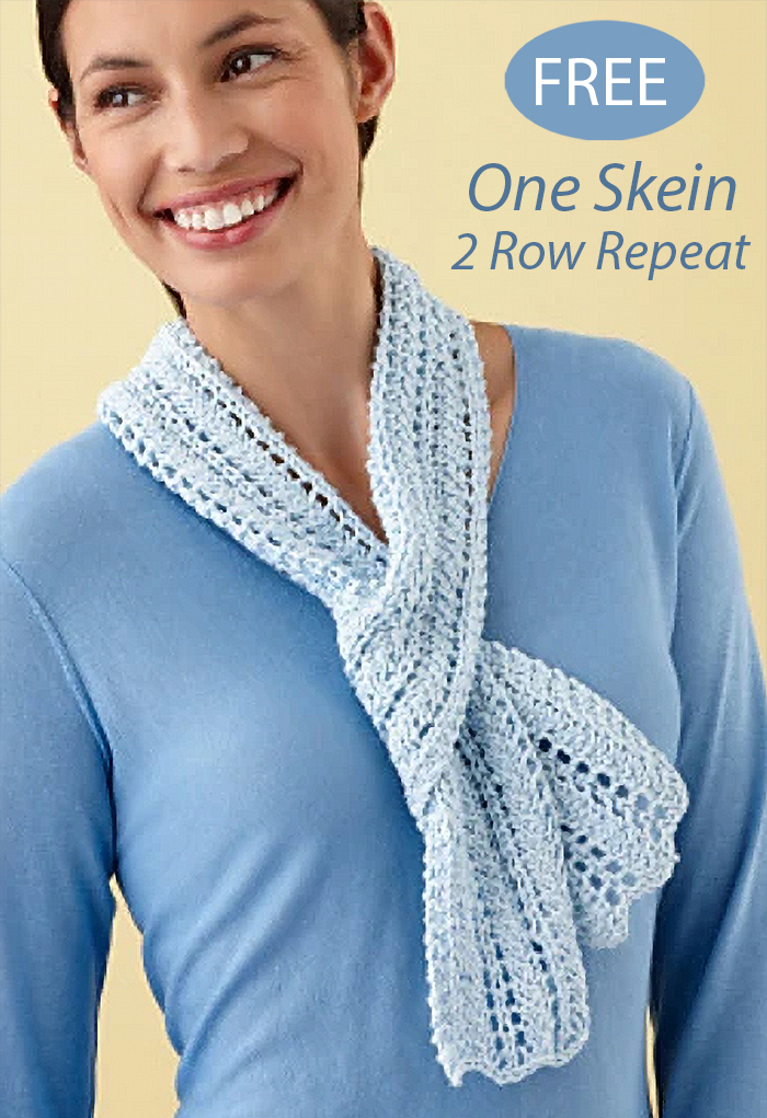 Free One Skein Lace Scarf Knitting Pattern