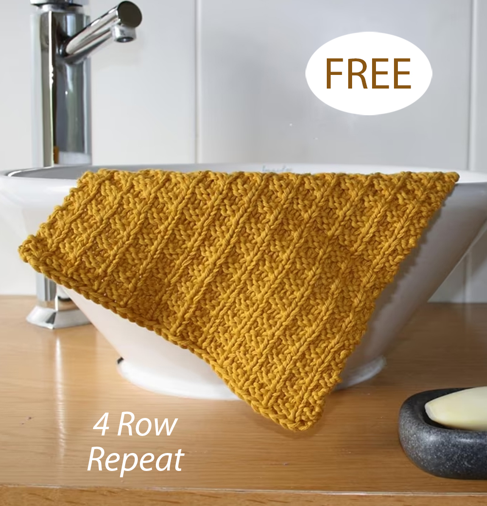 Free Cotton On to washcloths Dishcloth Set Knitting Pattern 