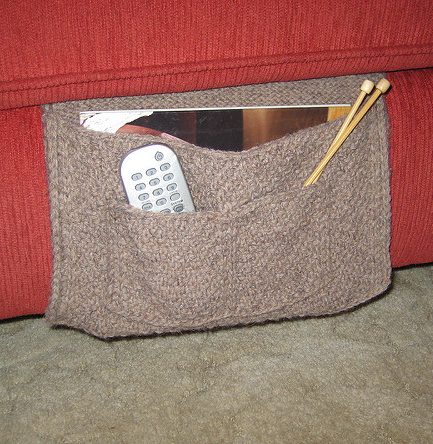 Free knitting pattern for Bed or Couch Caddy