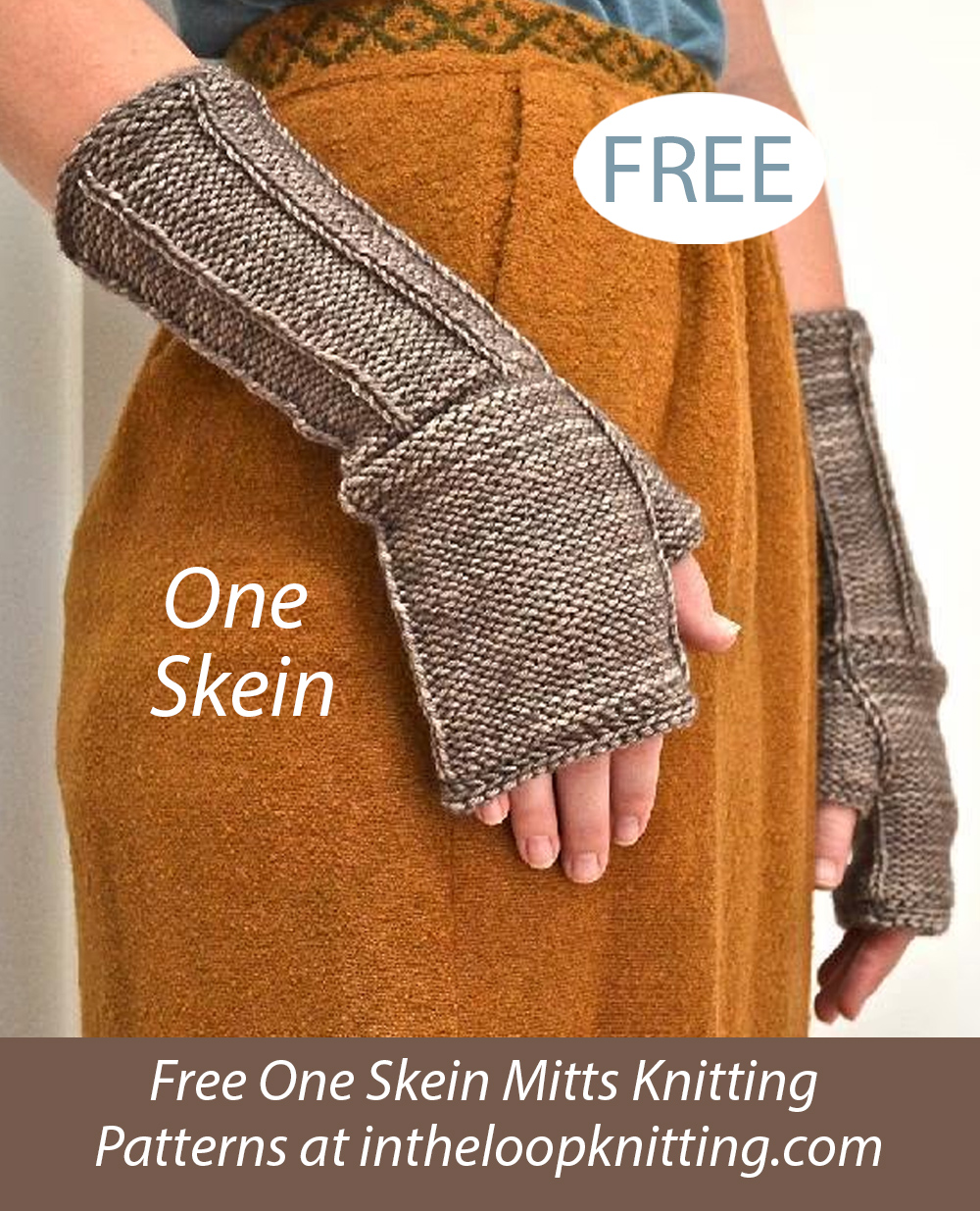 Free Courage Fingerless Mitts Knitting Pattern