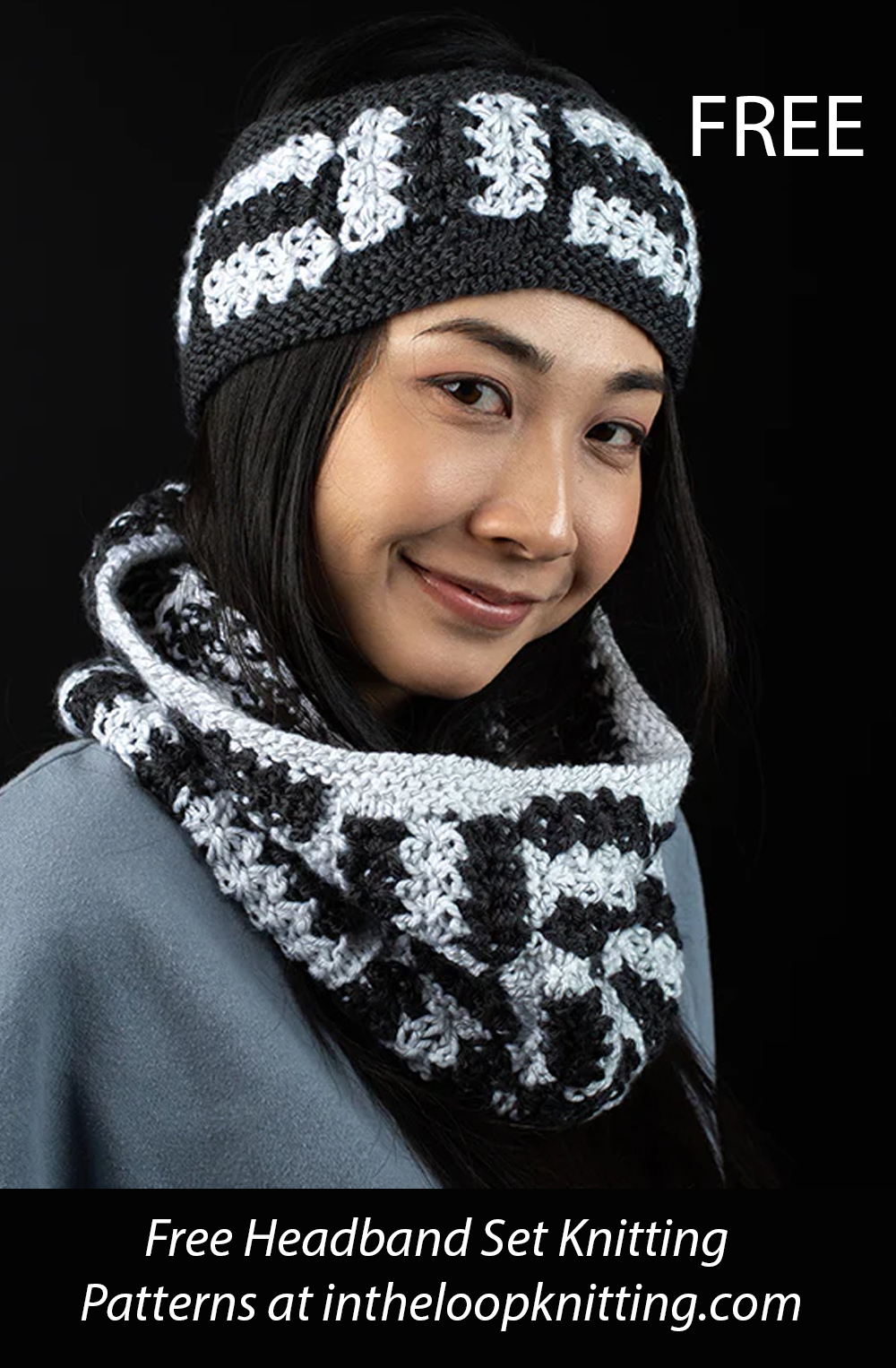 Free  Twiga Headband and Coventry Cowl Knitting Pattern 