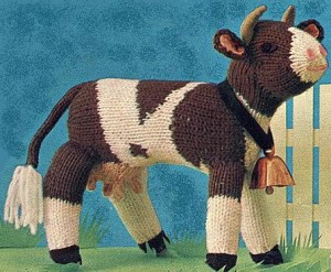 Free Knitting Pattern for Cow Toy