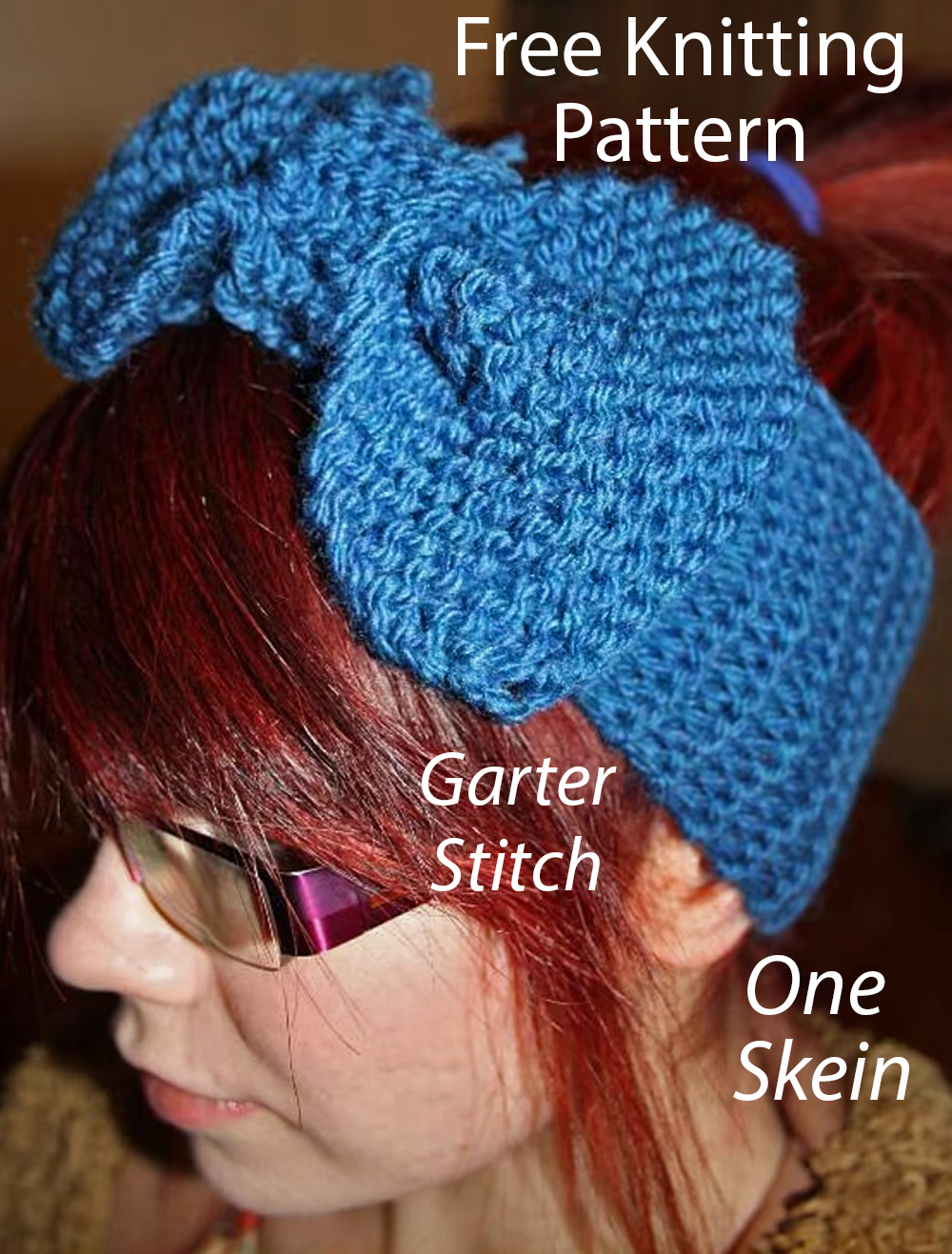 Free Knitting Pattern Garter Stitch Cozy Big Bow Headband