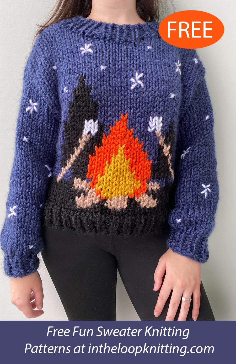 Free Cozy Campfire Sweater Knitting Pattern
