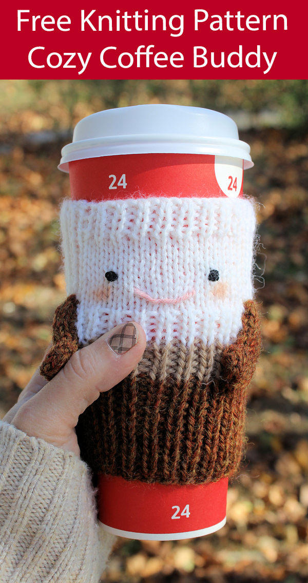 Cozy Coffee Buddy Free Knitting Pattern Cup Cosy