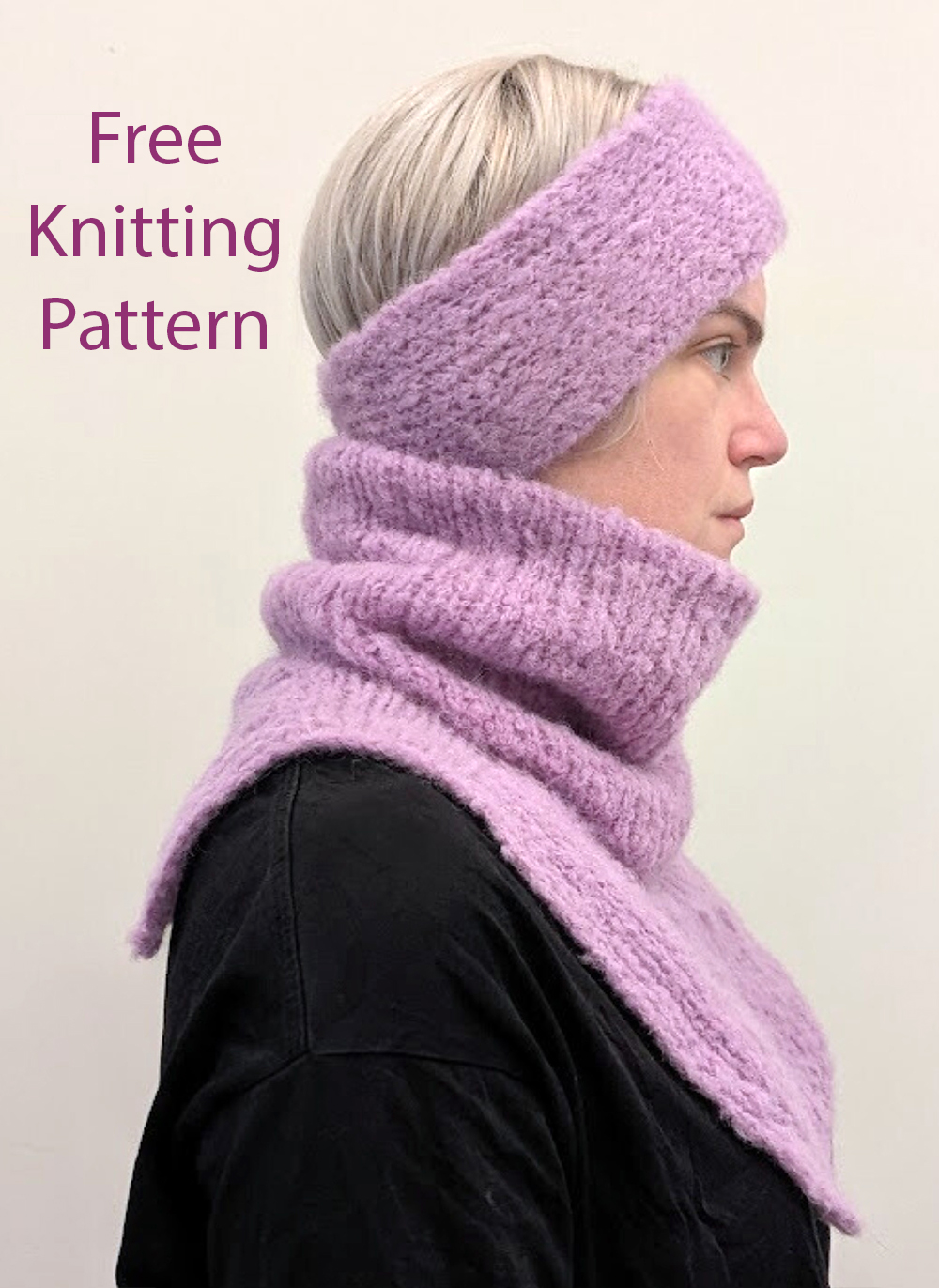 Free Cozy Collar and Headband Accessory Set Knitting Pattern Set