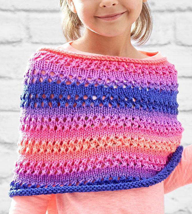 Free Knitting Pattern for Cozy Kiddo Poncho