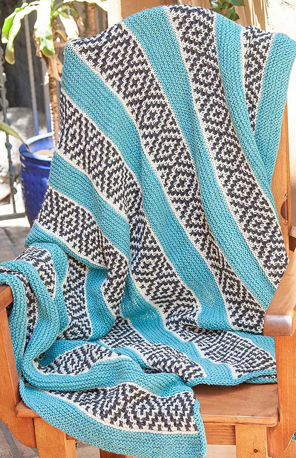 Free Knitting Pattern for Cozy Spot Blanket