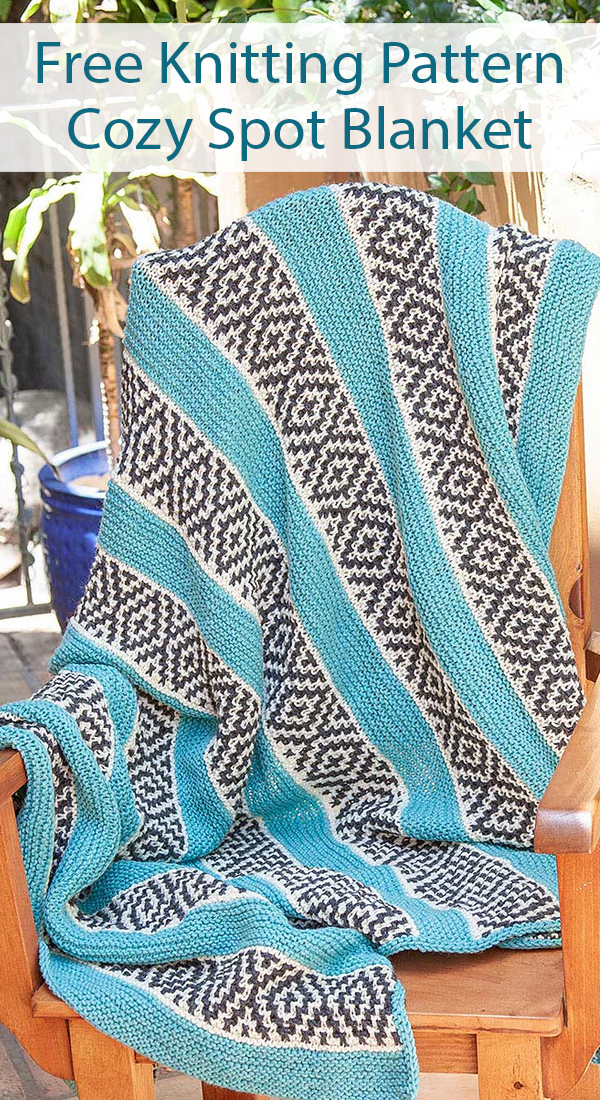 Free Knitting Pattern for Cozy Spot Blanket