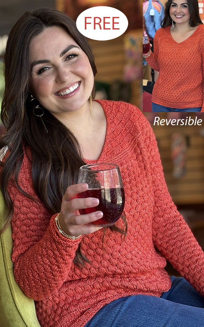 Free Cranberry Spritz Sweater Knitting Pattern