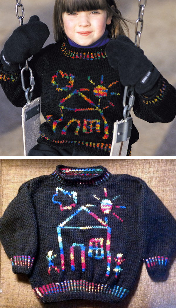 Free knitting pattern for Crayon Crewneck