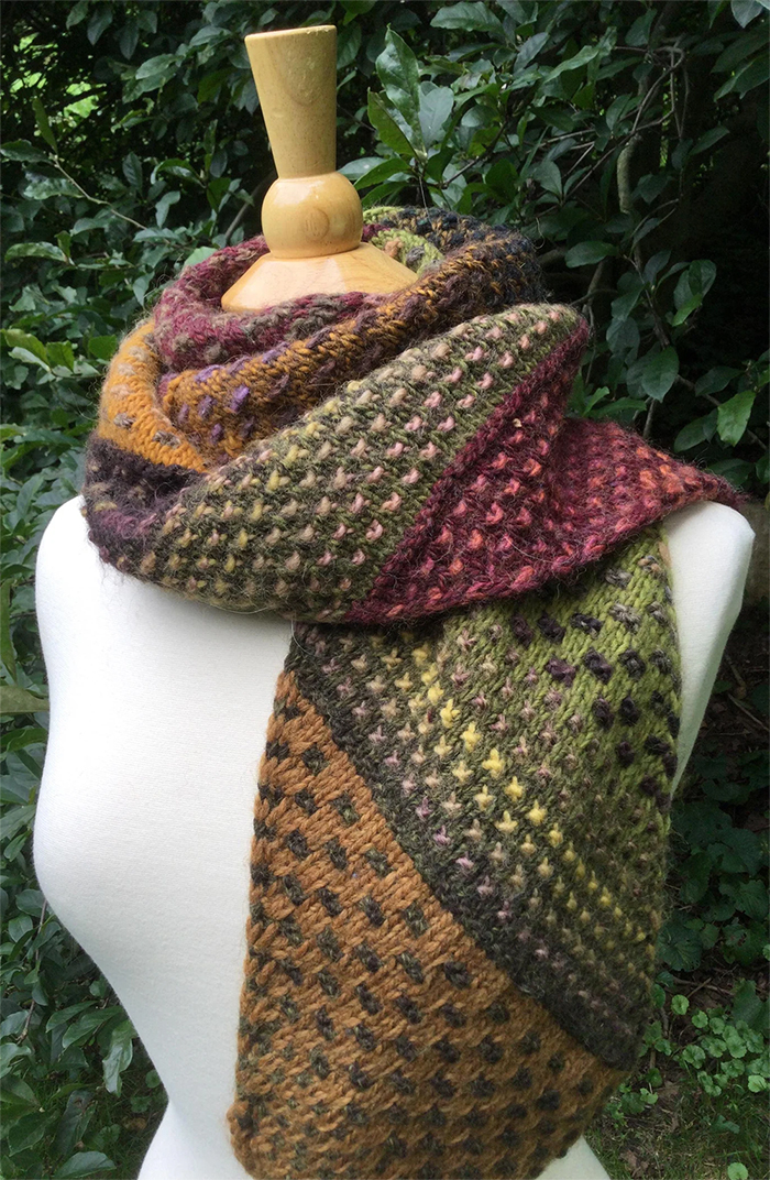 Knitting Pattern Crazy Quilt Scarf