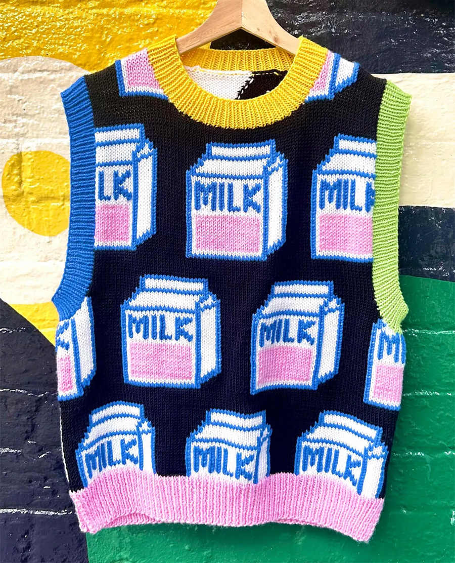 Cream on Top Vest Knitting Pattern 