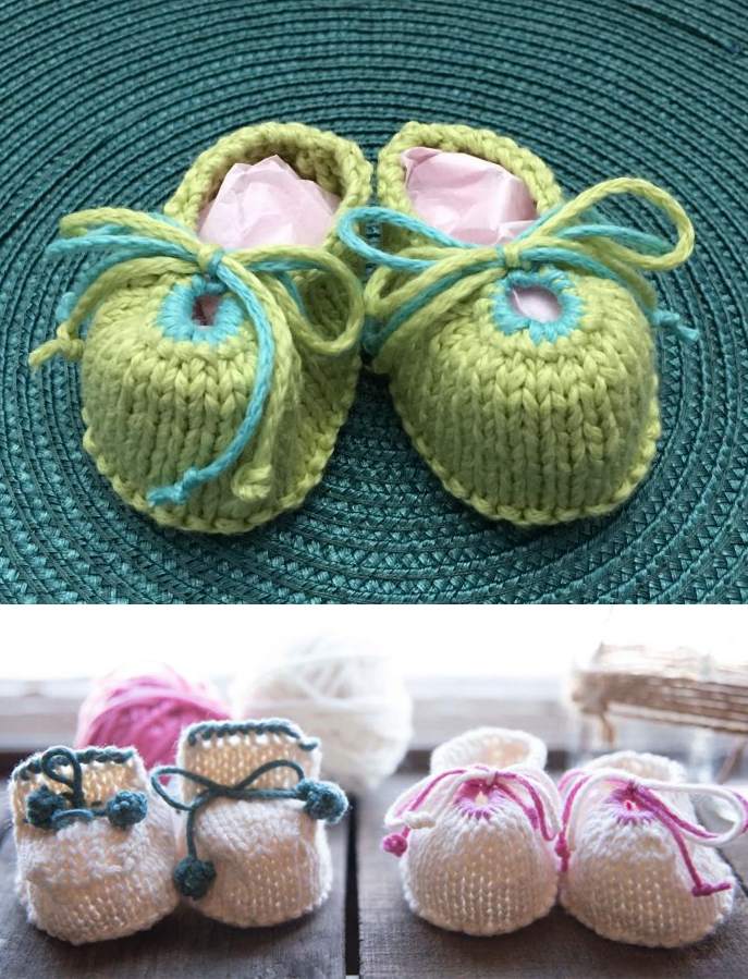 Free Knitting Pattern for Booties with Free Creativebug Trial