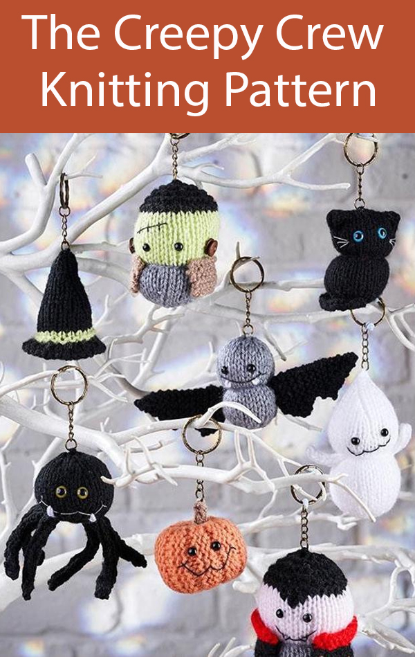 Knitting Pattern for The Creepy Crew Halloween Ornaments