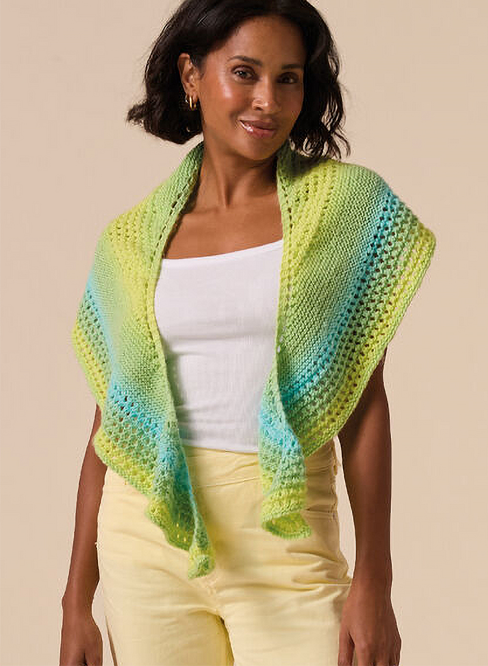 Knitting Pattern for Crescent Glow Shawl