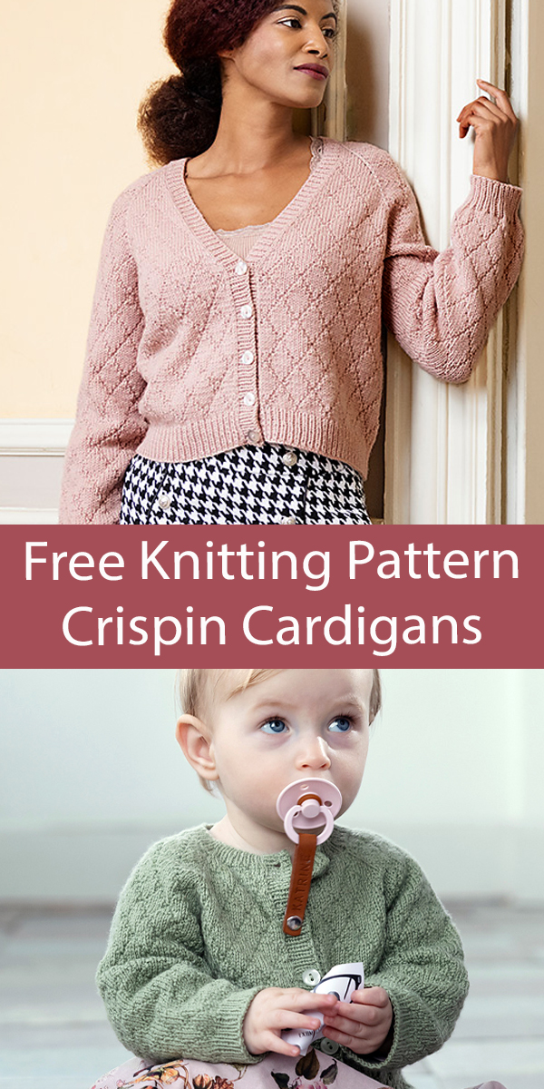 Free Cardigan Knitting Pattern Crispin Cardigan Adult and Baby Sizes