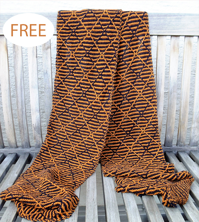 Free Knitting Pattern Crisscross Scarf