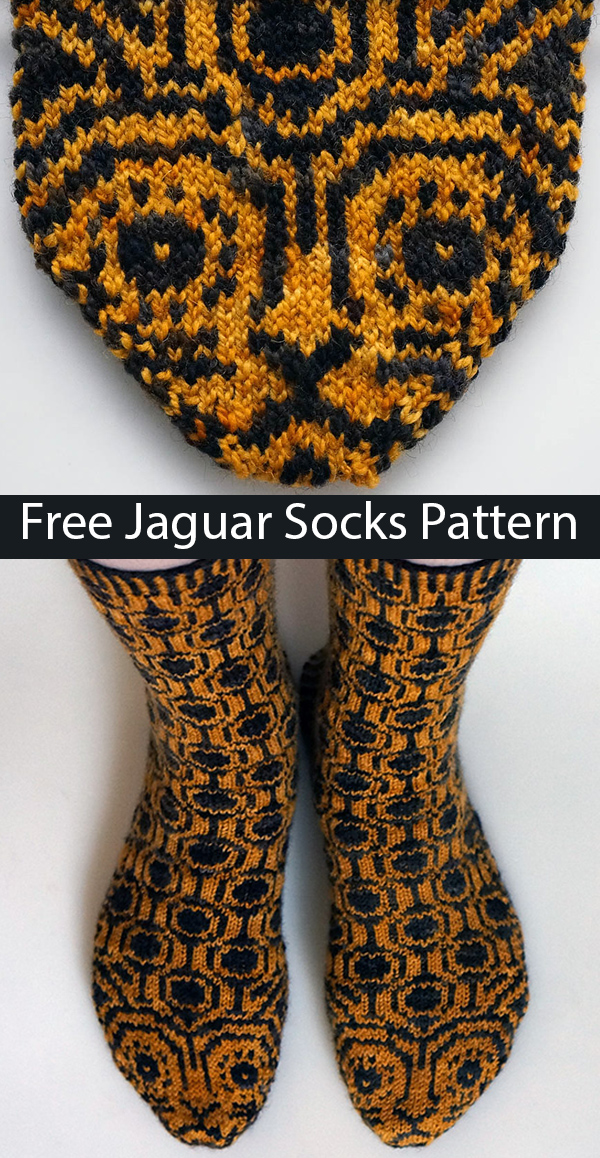 Free Socks Knitting Pattern Critter Socks Jaguar