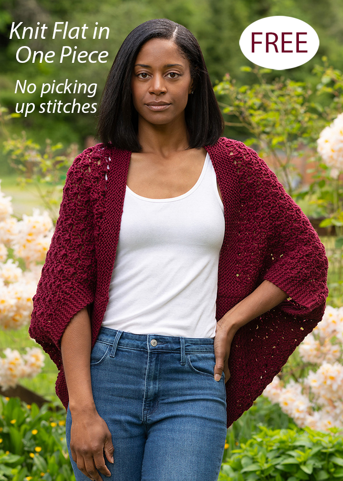 Lace Cocoon Cardigan Knitting Pattern