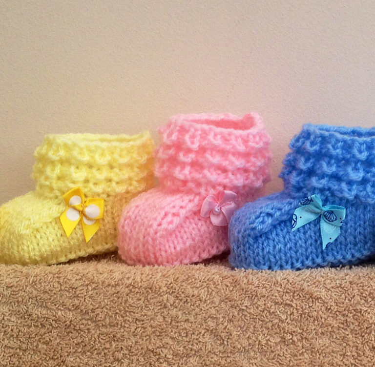 Free knitting pattern for baby shoes on two clearance needles