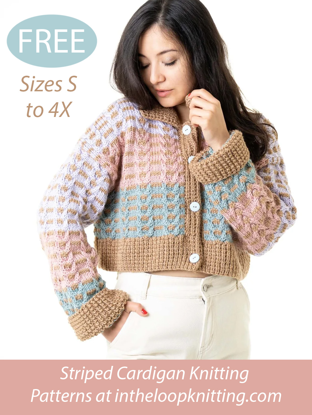 Free Cropped Cable Cardigan Knitting Pattern