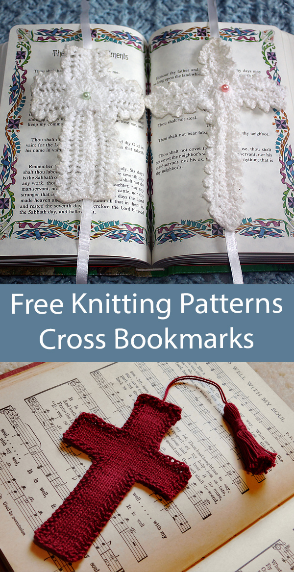 Cross Bible Bookmarks Free Knitting Pattern