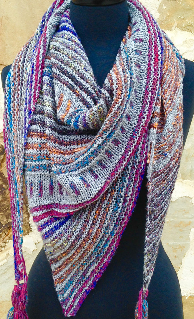 Knitting Pattern for Crosshatch Shawl