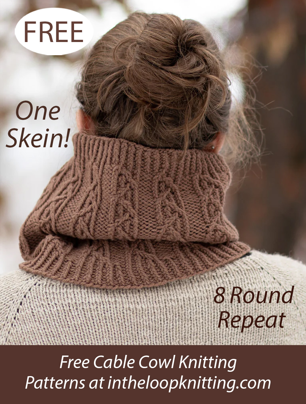 Free Crossing Branches Cowl Knitting Pattern