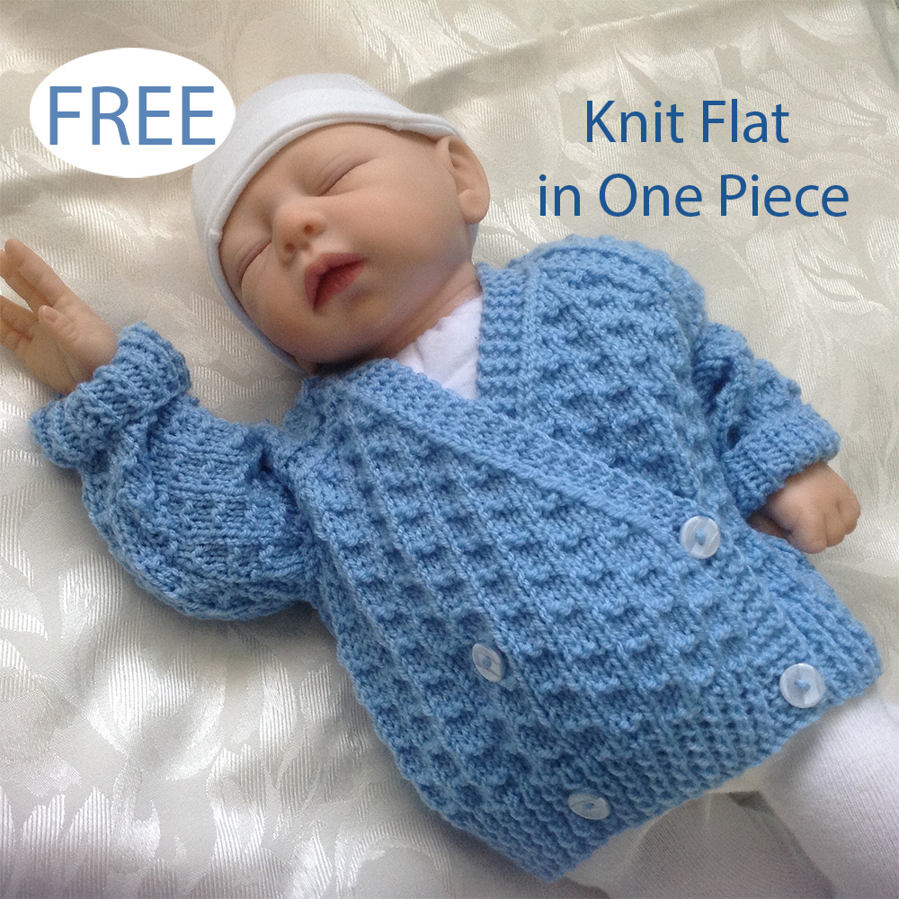 Crossover Baby Cardigan Knitting Pattern 