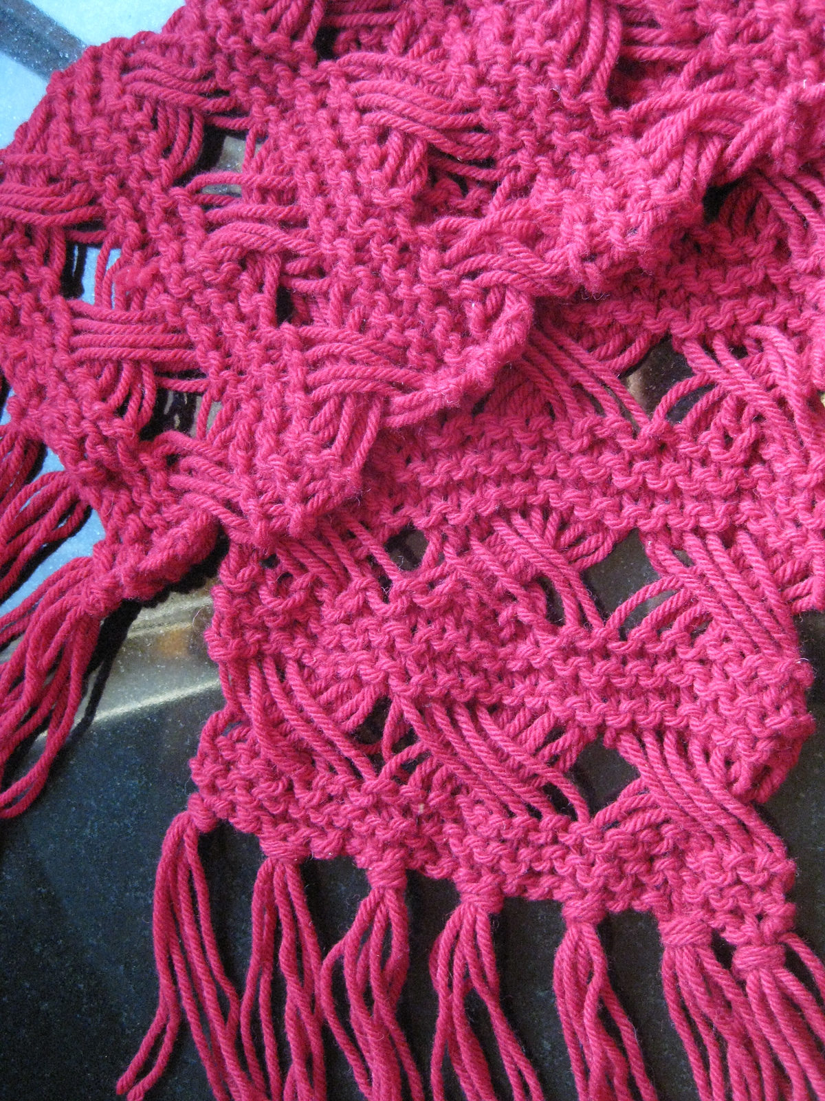 Free Knitting Pattern for Crossover Scarf