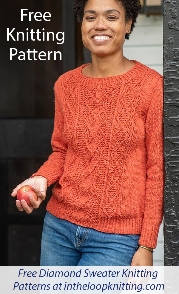 Free Womens Sweater Knitting Pattern Crossvine Pullover