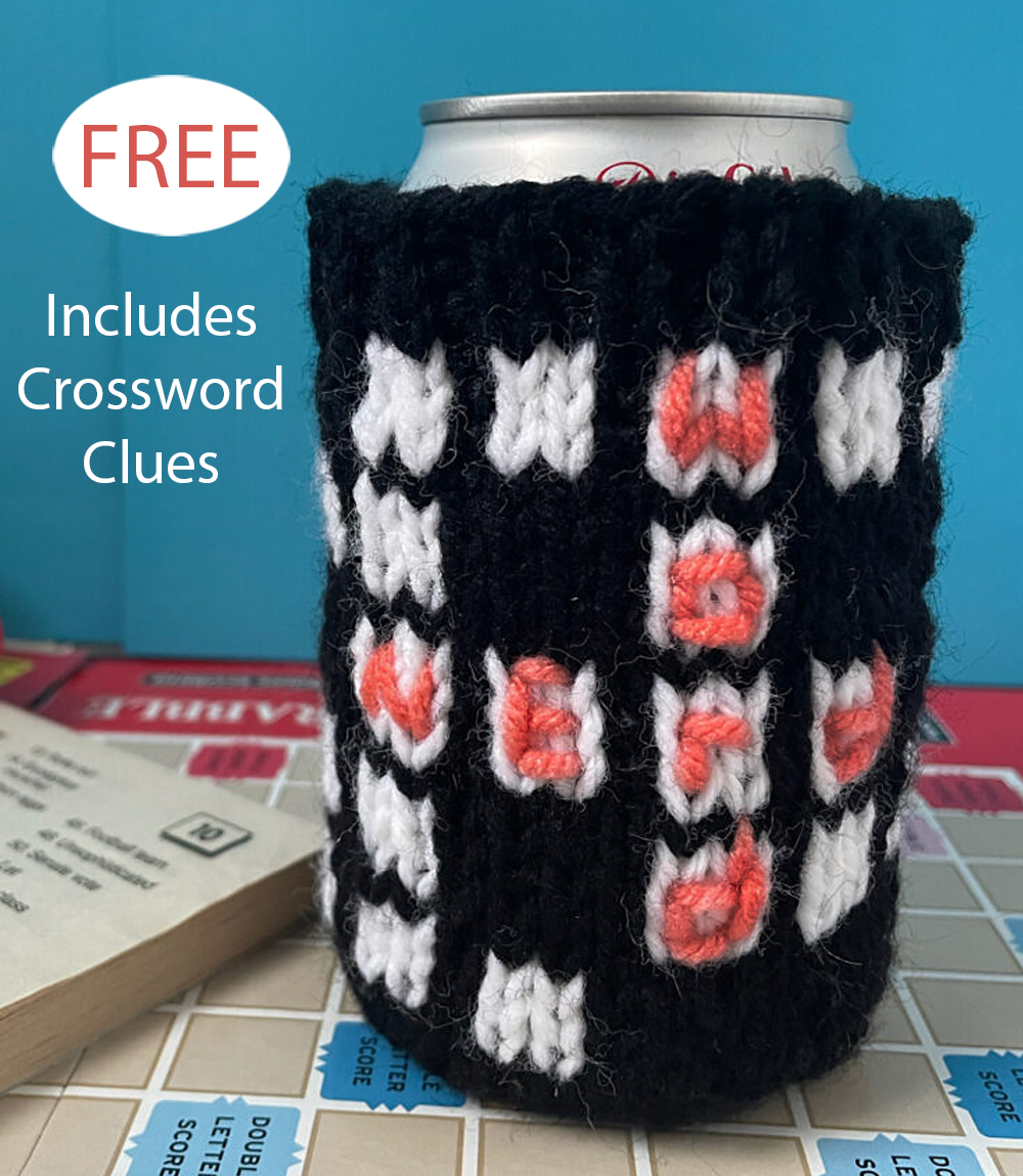 Free Crossword Can Cozy Knitting Pattern 