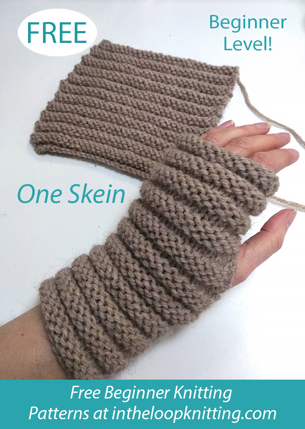 Free Knitting Pattern for Croyde Mittens Knit Flat