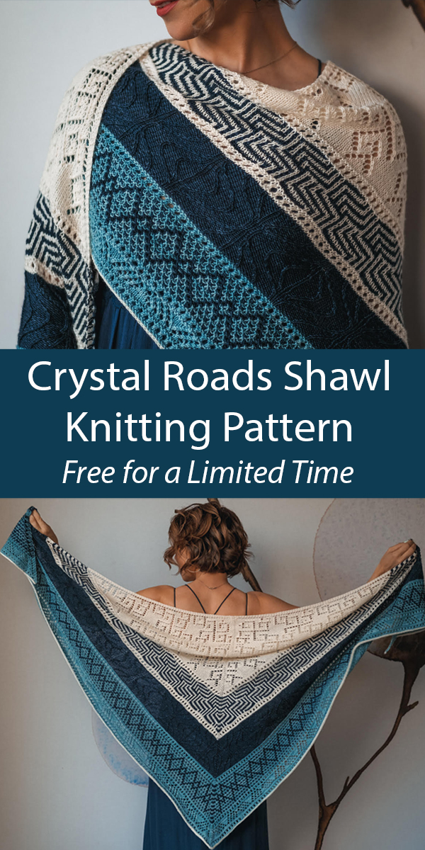 Crystal Roads Shawl Knitting Pattern 