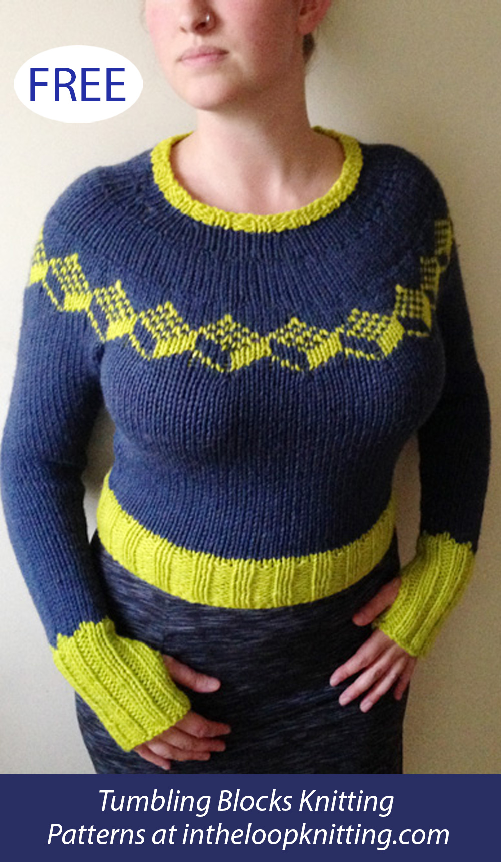 Free Cubes Pullover Knitting Pattern
