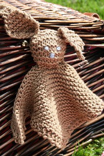 Bunny Lovey Blankie Free Knitting Pattern 